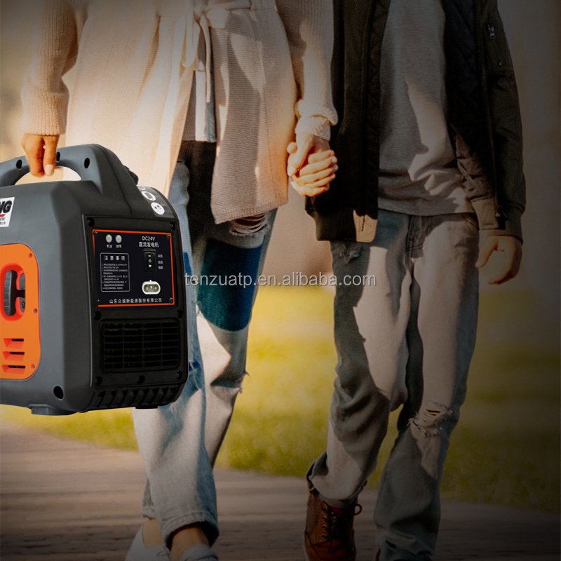 2022 24v Dc Electric All in One Portable Small Mini Hand Crank Auto Start Stop Remote Control 3 in 1 Parking Gasoline Generator