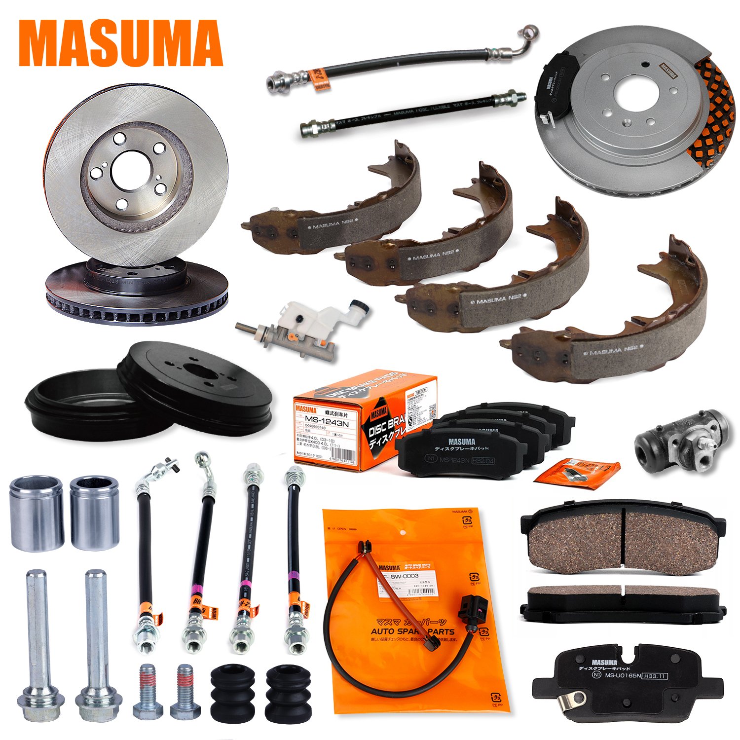 MK-1261 Japan MASUMA High Quality Brake Shoes Wholesale Brake Pads for Nissan 44060-AX026