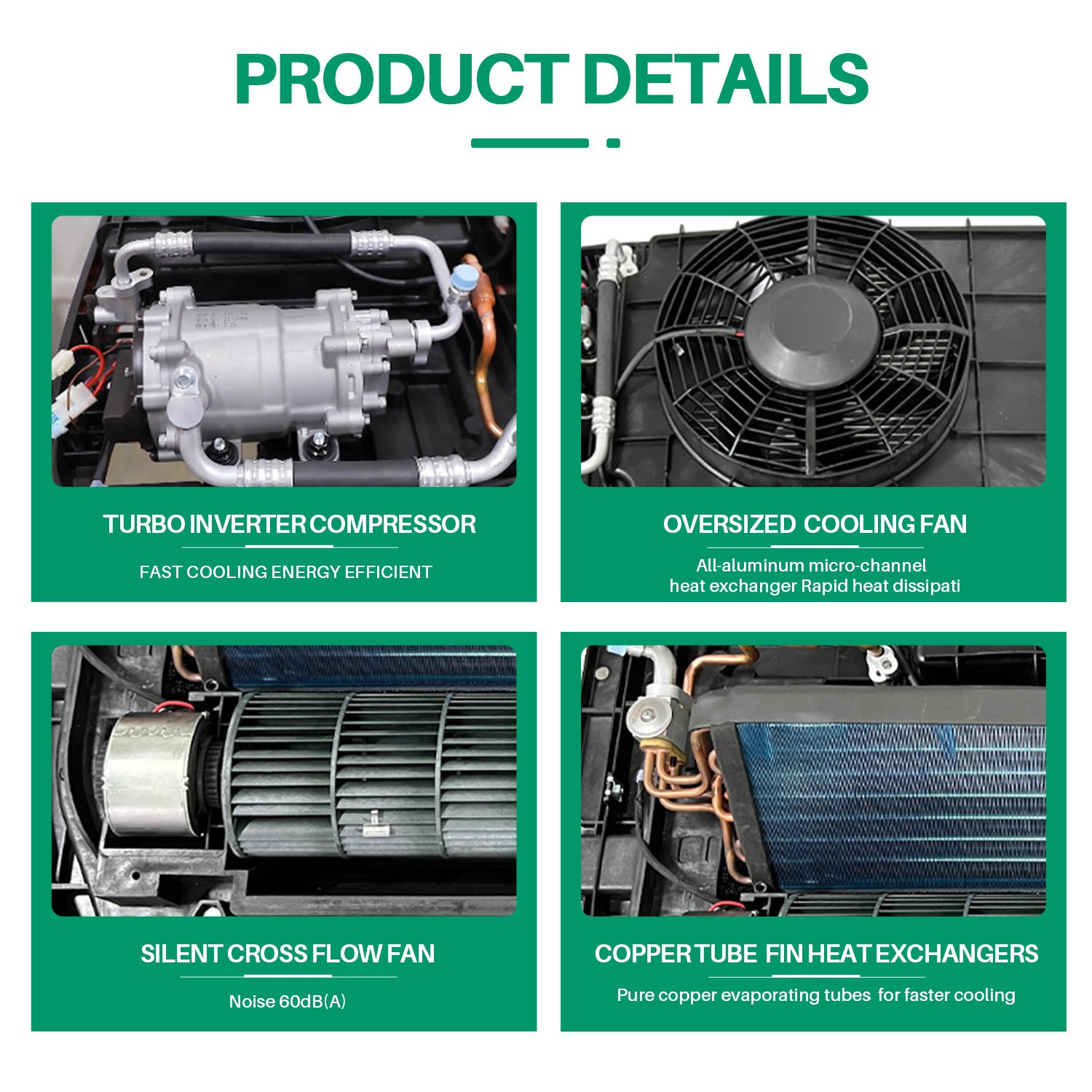 12v Electric Rooftop Ac Air Conditioning Systems 24v Parking Cooler Truck Air Conditioner for Rv Cars Excavator