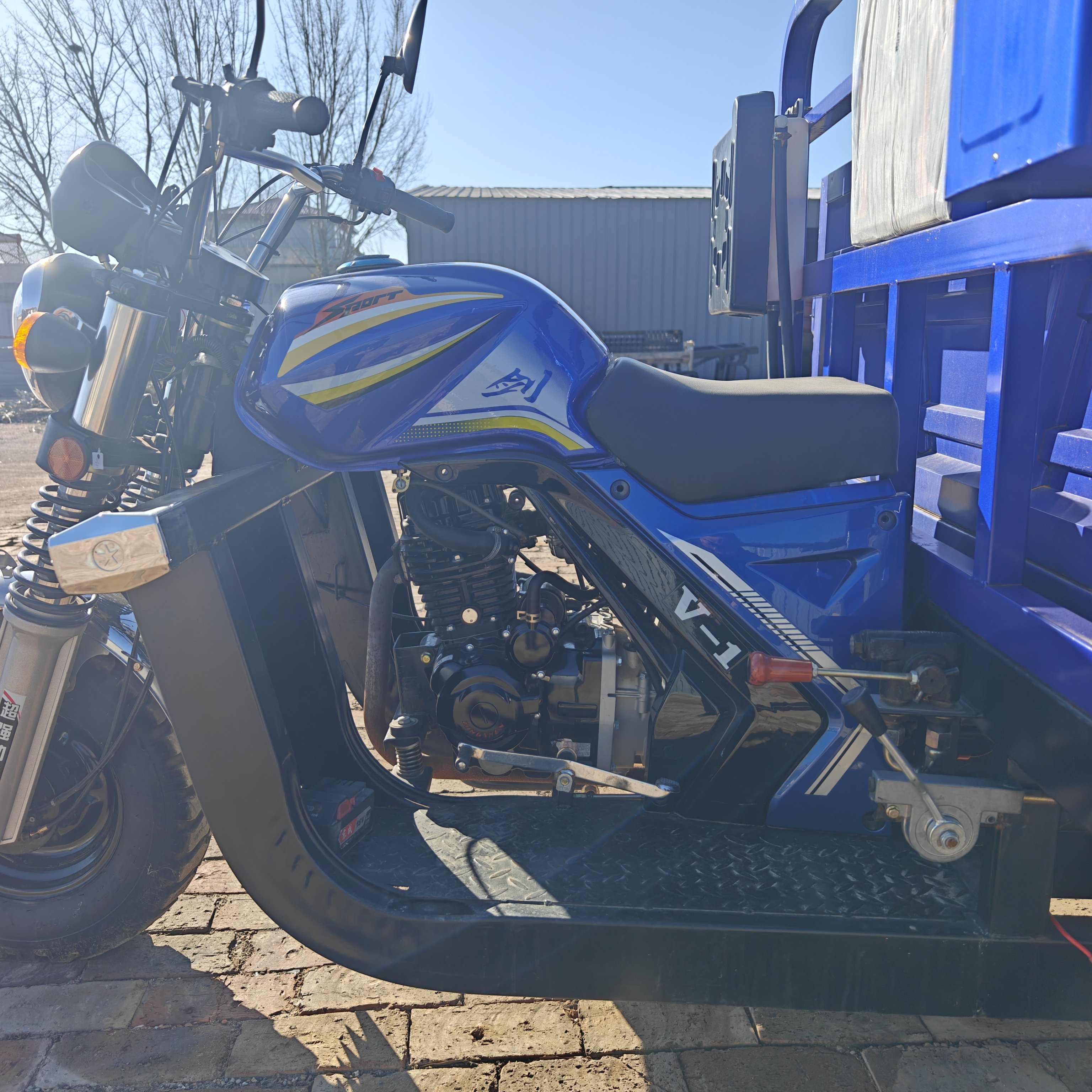 350cc Dump Cargo Motor Tricycle Load Tricycle Motorcycle 9 Wheels Tricycle for Freight