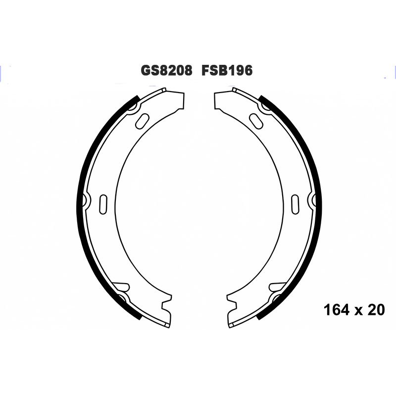 S816-1549 High Quality Long Life Car Brake Shoes GS8208 for Mercedes-Benz