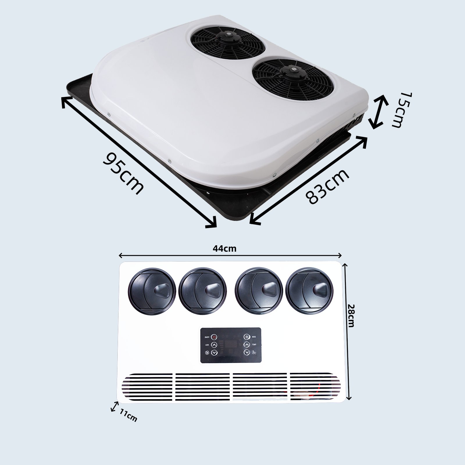 Top Mounted All in One Car air Conditioner 12v24v Electric Truck Heating and Cooling Car air Conditioner Truck Parking