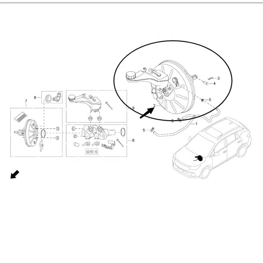Vacuum Booster and Brake Master Cylinder with Reservoir Assembly China Manufacturer Auto Parts