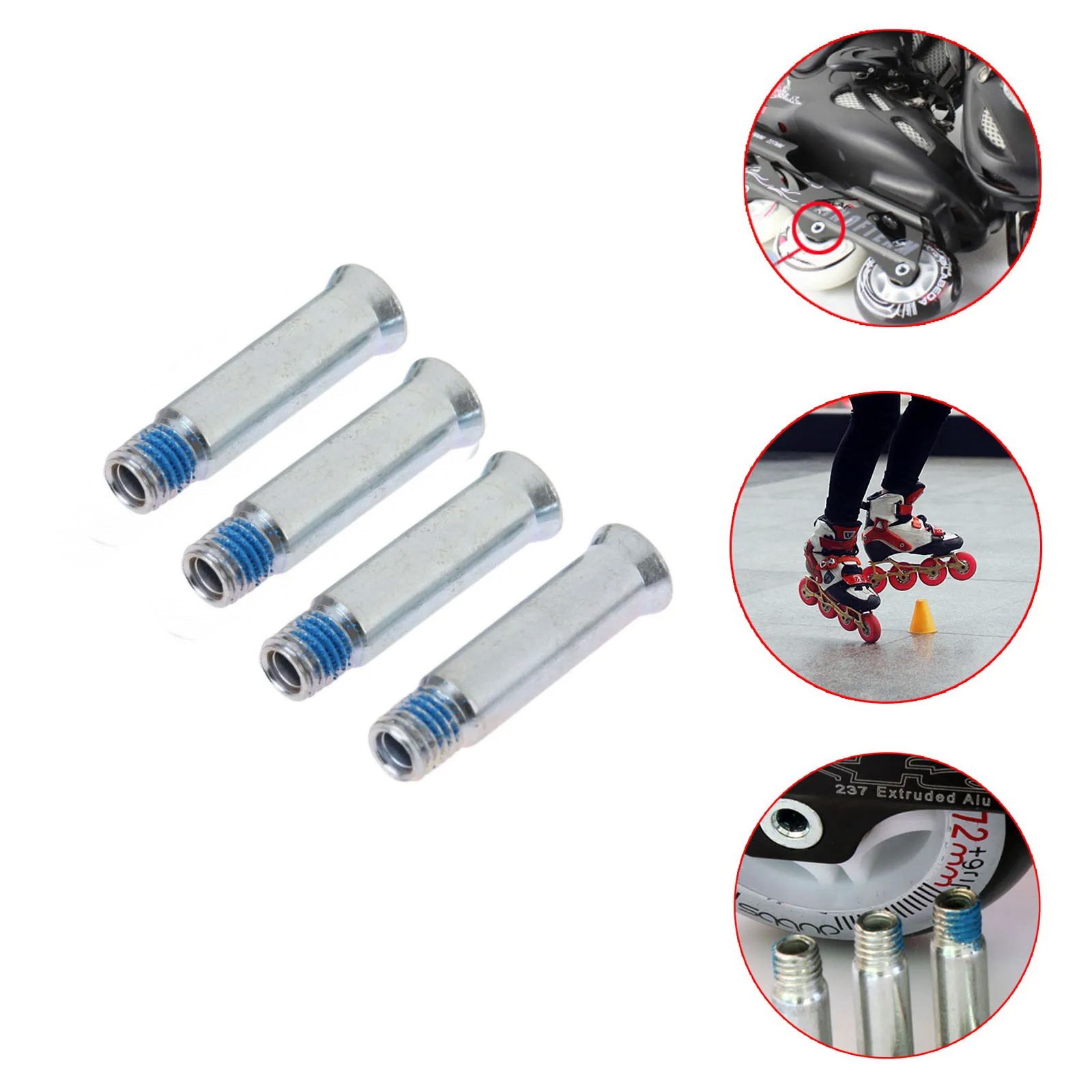 YSMLE Speed Skate CNC Frame Axles Wheel Screws Bolt Fittings for Inline/quad Roller Skate Replacement