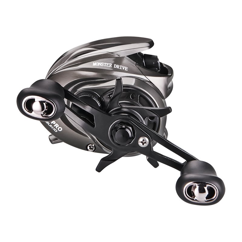 New DC Long Throw Bait Casting Reel Anti-Entanglement Double Brake 7.0:1 Speed Ratio 8kg Maximum Braking Force for Lake Fishing
