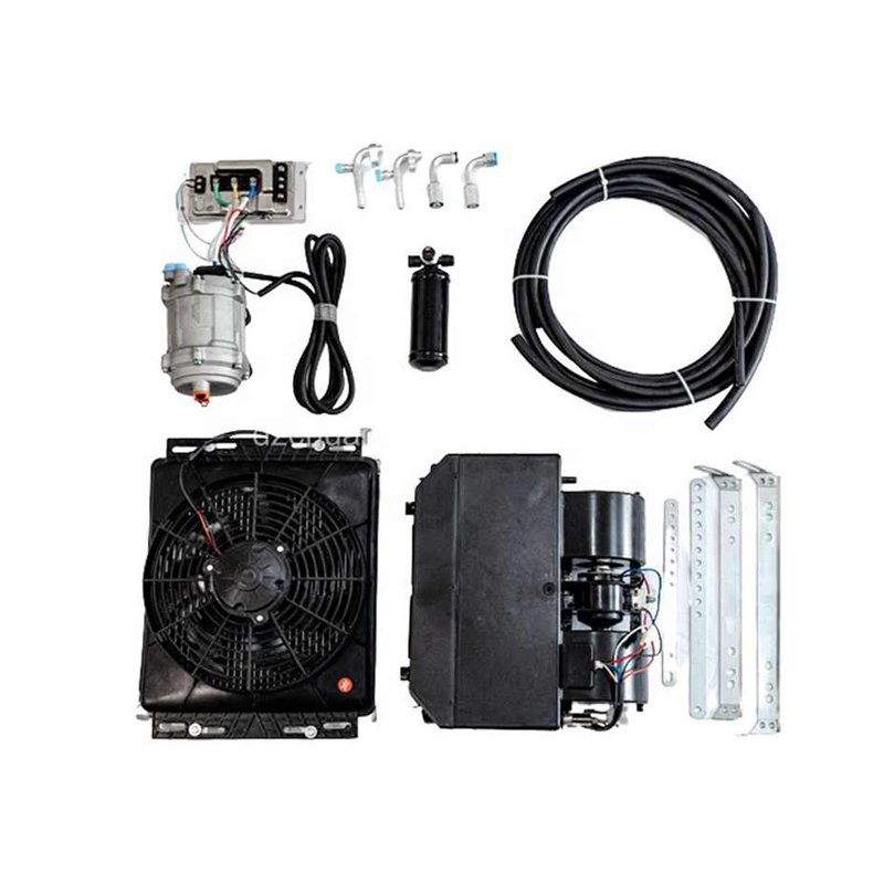 12/24 Volt Electric Parking AC Evaporator Cooler Mini Car Air Conditioner with R134a Refrigerant
