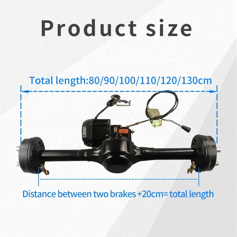 Drive Shaft Shift Rear Axle 1300W Brushless Motor Electric Tricycle Vehicle Transmission Gear Change Rear Drum BRAKE REAR AXLE