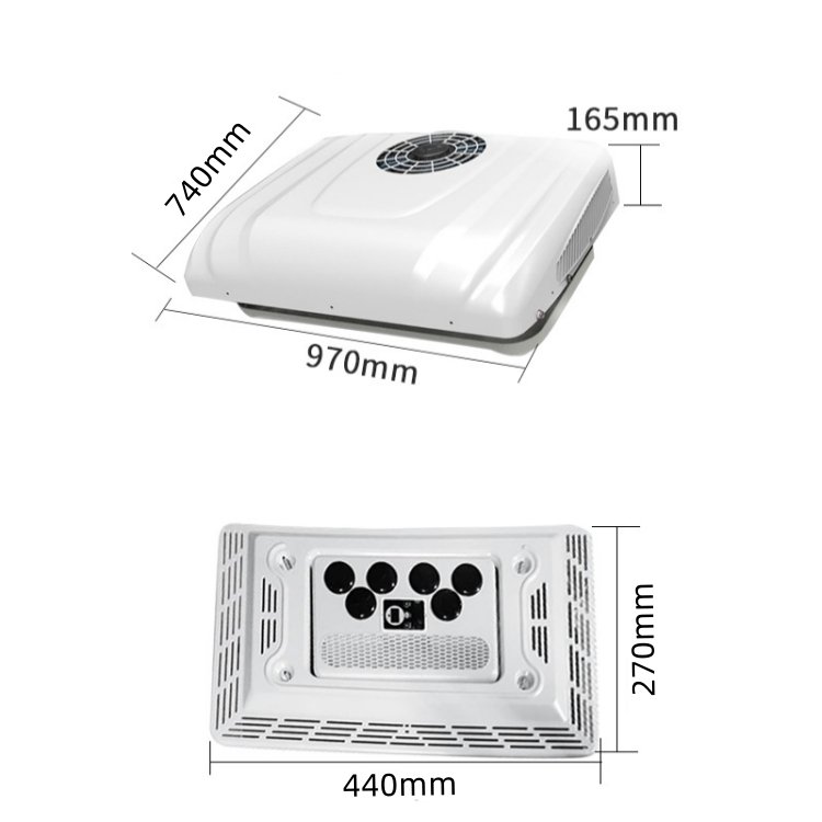 RGFROST Car air Conditioner Dc Unit 12v 24v Truck 12 Volt Dc Car Roof Top Parking Universal Pvc Car air Conditioner