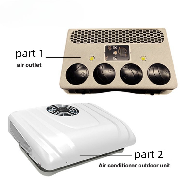 RGFROST Car air Conditioner Dc Unit 12v 24v Truck 12 Volt Dc Car Roof Top Parking Universal Pvc Car air Conditioner