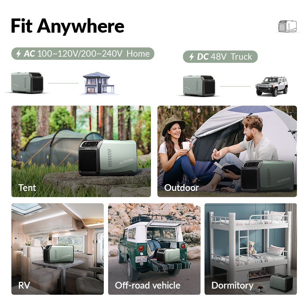 Alpicool OEM Portable Air Conditioning Camping Outdoor Home Use 48V DC Off-Road Vehicle Tent Air Conditioner for Garage & Hotel