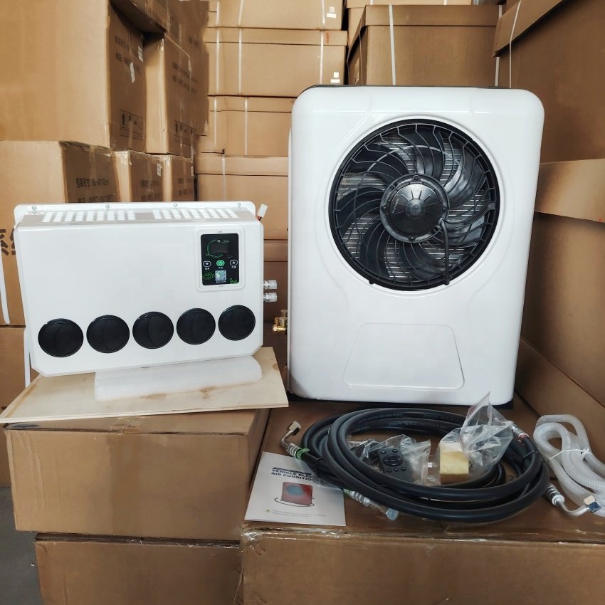 Tractor Cabin Electric Conditioning AC Unit Parking air Conditioner 24v Truck air Conditioner 12v