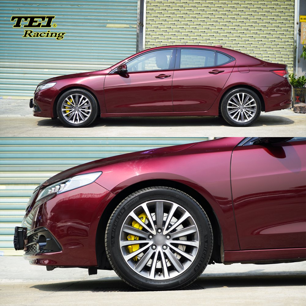 Front Big Brake Kit 6 Piston Caliper with 355*32 mm Rotor and Rear Upgrade Rotor BBK Auto Brake System for ACURA TLX 18 Inch Rim