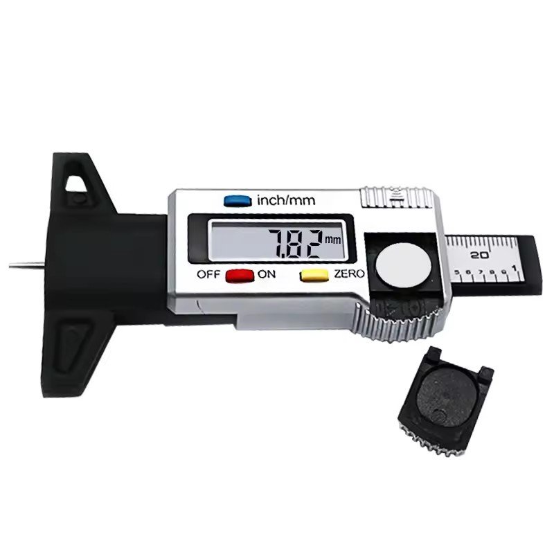 Hot Sale Car Tyre Thickness Gauges Tread Brake Pad Wear Detection Meter Measurer Tool LCD Display Digital Tire Tread Depth Gauge