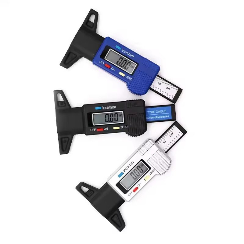Hot Sale Car Tyre Thickness Gauges Tread Brake Pad Wear Detection Meter Measurer Tool LCD Display Digital Tire Tread Depth Gauge