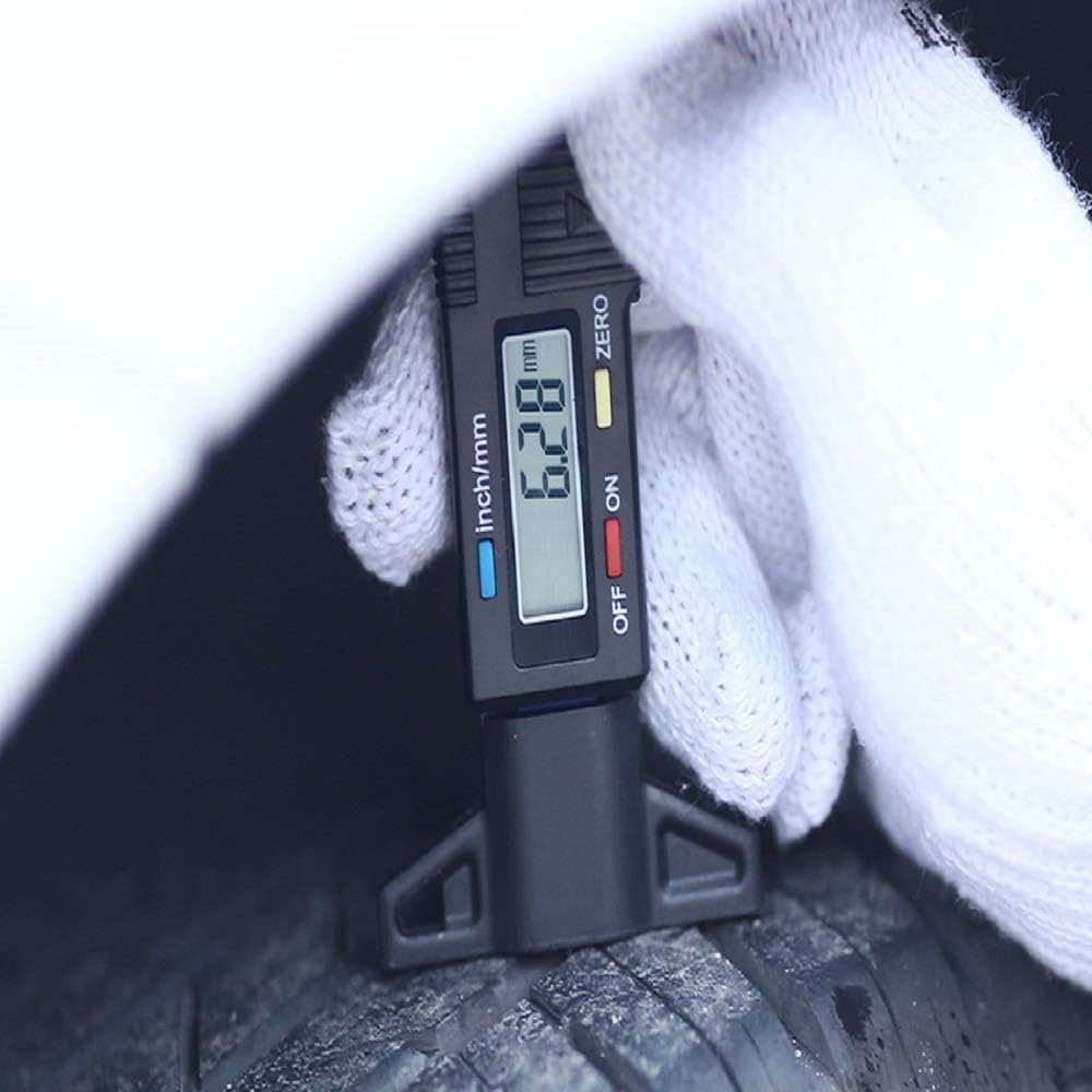 Hot Sale Car Tyre Thickness Gauges Tread Brake Pad Wear Detection Meter Measurer Tool LCD Display Digital Tire Tread Depth Gauge