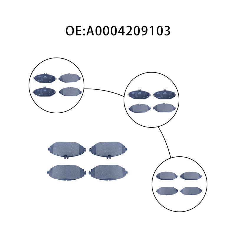 Car Part A0004209103 High Quality BRAKE PAD FRT-C Kit for Mercedes-Benz Grade C C 63 AMG S-MODELL 2013-2021 Class E E 250 2009-