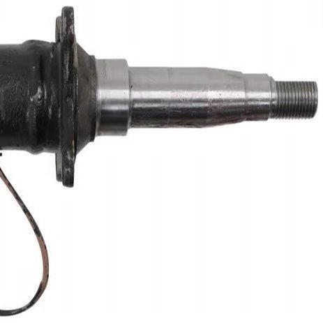 3500lbs Round Tube Camper Travel Trailer Parts Single Trailer Axle with Electric Brake Drum and Double Eyes Leaf Spring