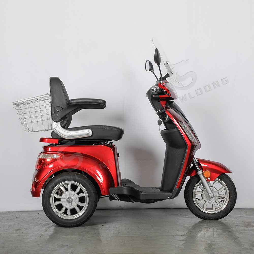 3 Wheel Open-Type Electric Mobility Scooter 48V 500W Trike with LED Without Battery