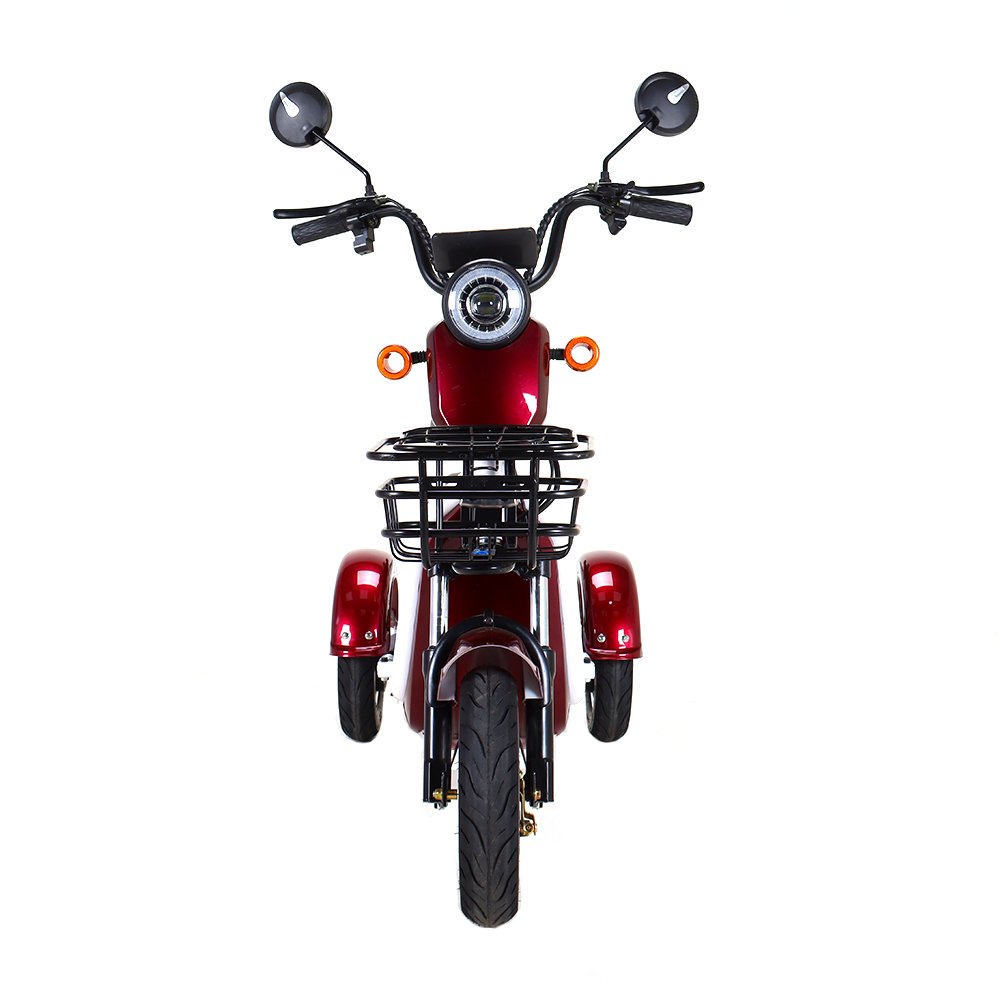 Hot Sale Cheap Electric Scooter 14Inch 48v 12Ah 3 Wheels Electric Motorcycle E Cargo Bike for Adults