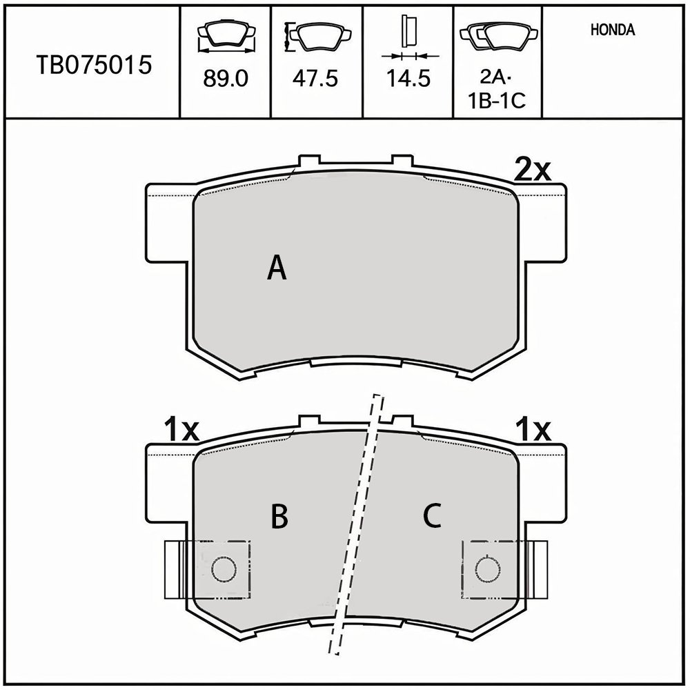 FDB1679 Terbon Wholesale Auto Brake System Parts Front Axle Ceramic Brake Pad With R90 Certificate 43022-SM4-G00