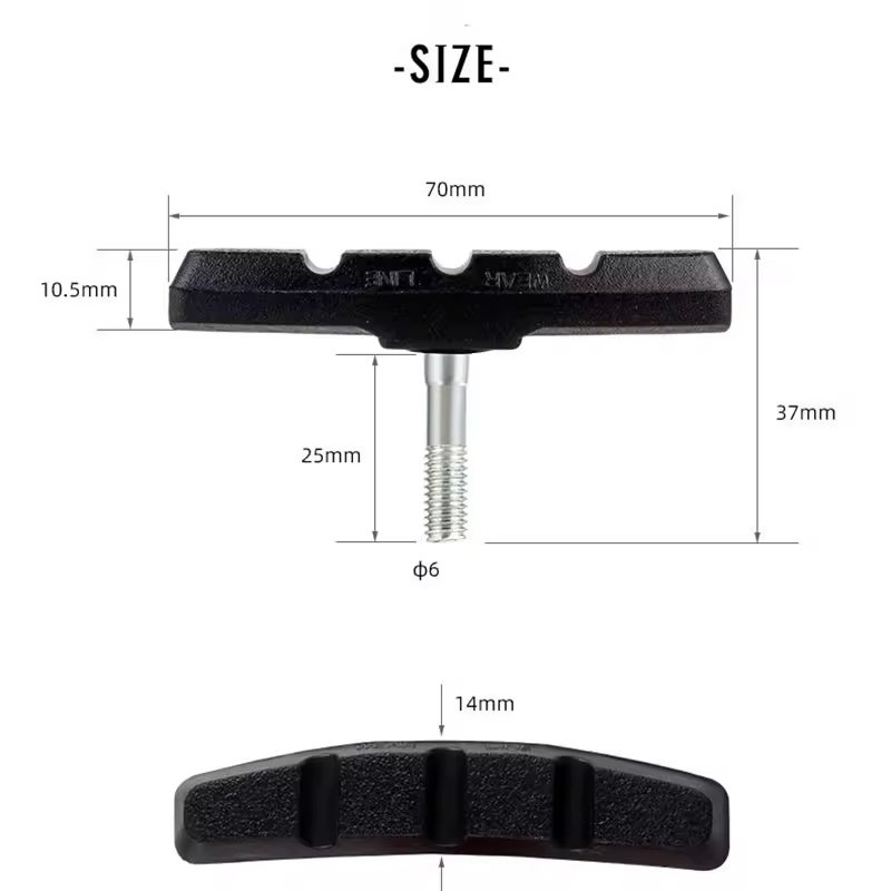 Toopre High Quality MTB Road Bike V Brake Pads Durable Friction Rim Brake Pads