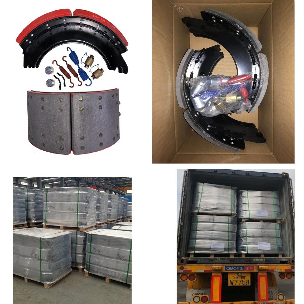 Axle Lined 23K Brake Pad Lining Set Kits Brake Shoe 4709 4709es 4707 4707Q 4515 4515Q for Mack Volvo Freightliner Heavy Duty