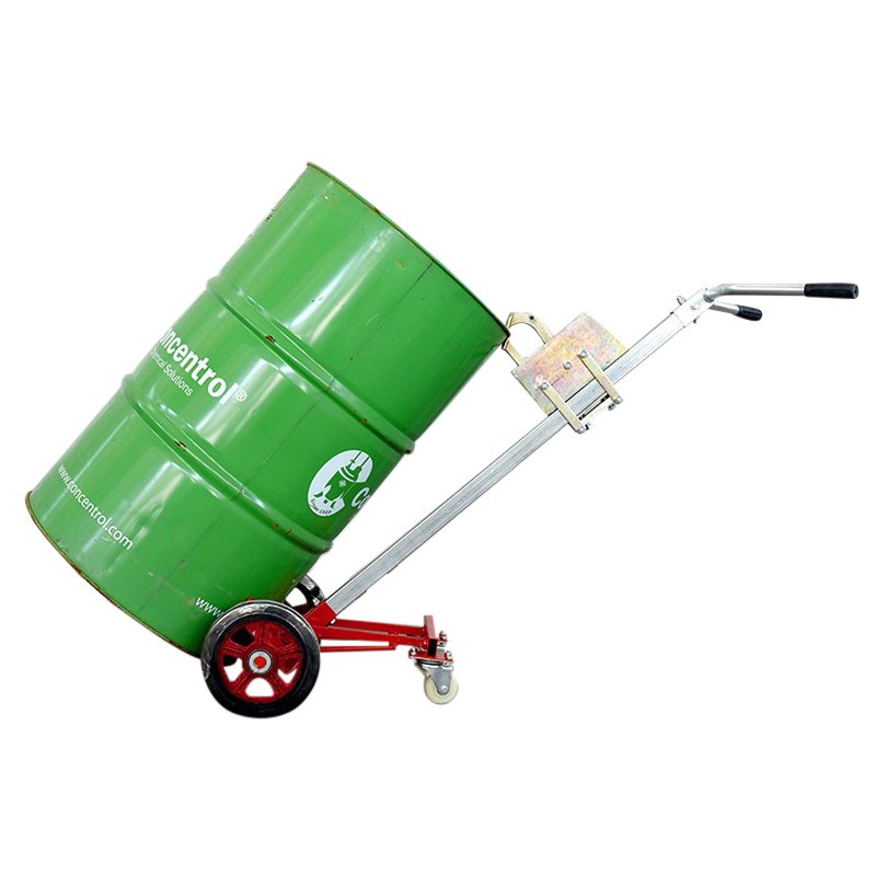 Oil Drum Trolley 400kg 450kg Mini Hand Push Oil Drum Handling Machine Tools with Nylon Wheel Manual Plastic Durm Trolley