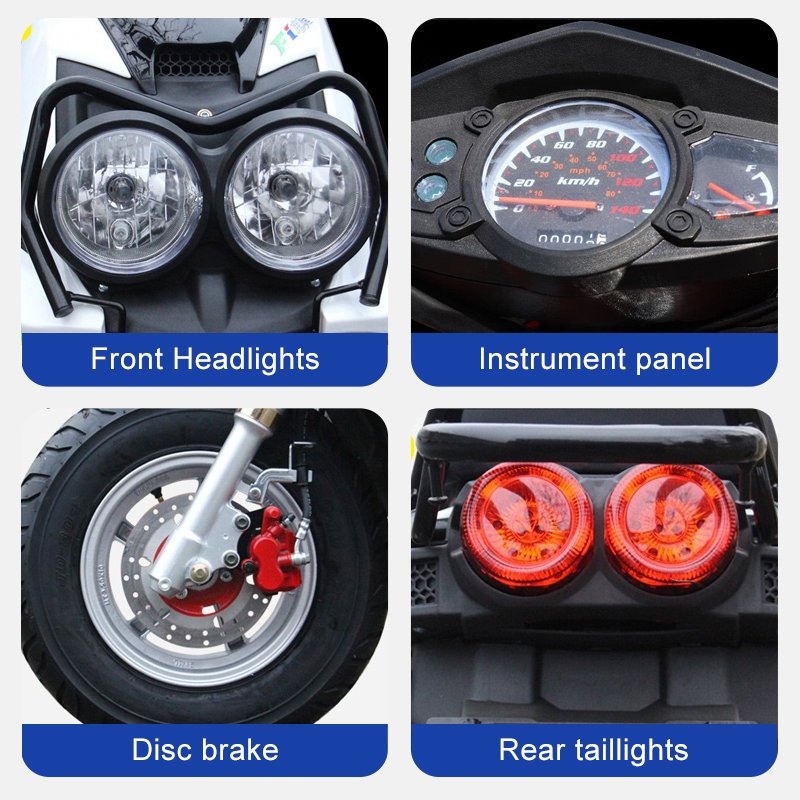 Wholesale Gasoline Moped Motorcycle with 85KN High Speed Petrol Motorcycle 150cc Gas Scooters for Adults