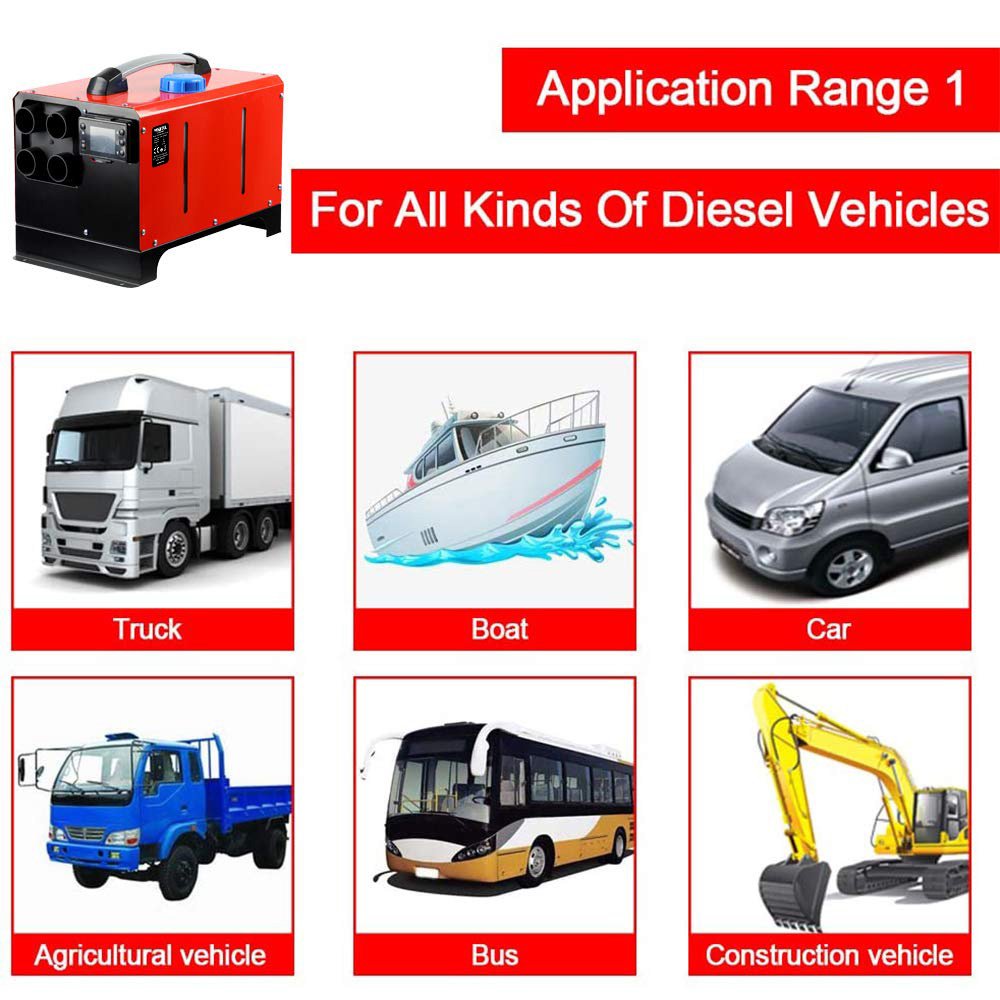 Bus Car 12V 5kW Parking Heater 24V 8kW Portable Diesel Air Heater for Camper RV Truck