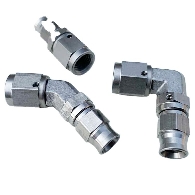 Stainless Steel Brake Hose End Fitting - Straight M10 P1.25 Swivel Female to 3AN Female