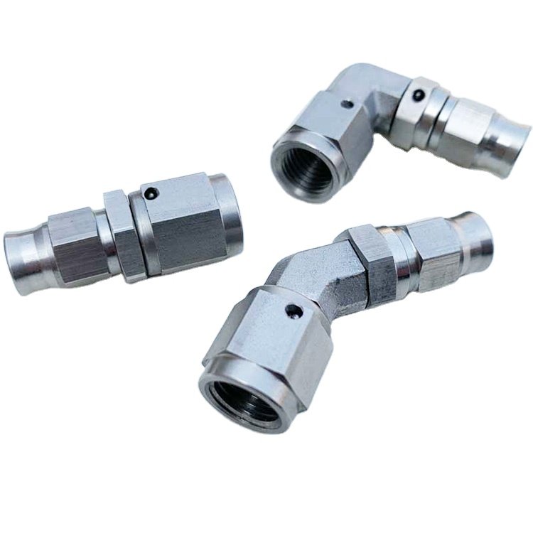 Stainless Steel Brake Hose End Fitting - Straight M10 P1.25 Swivel Female to 3AN Female