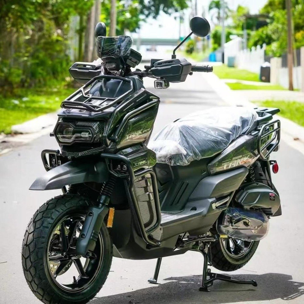 EPA DOT Certified TANK200 Gasoline Motorcycles 180CC Engine Max Speed 95 km/h Disc Brake Air Cooled Gas Scooter on Road