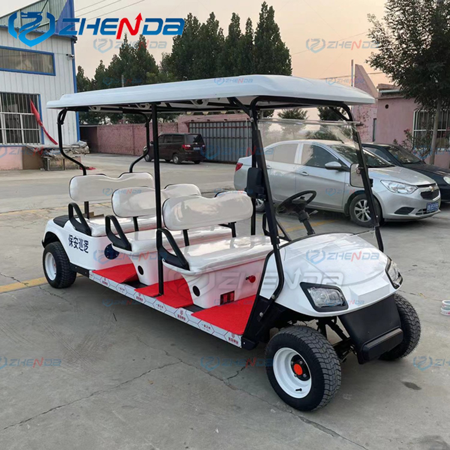Custom Simple Elegant Electric Golf Cart Four Wheel Hotel Scenic Spot Tourist Shuttle Bus With CE Certificate