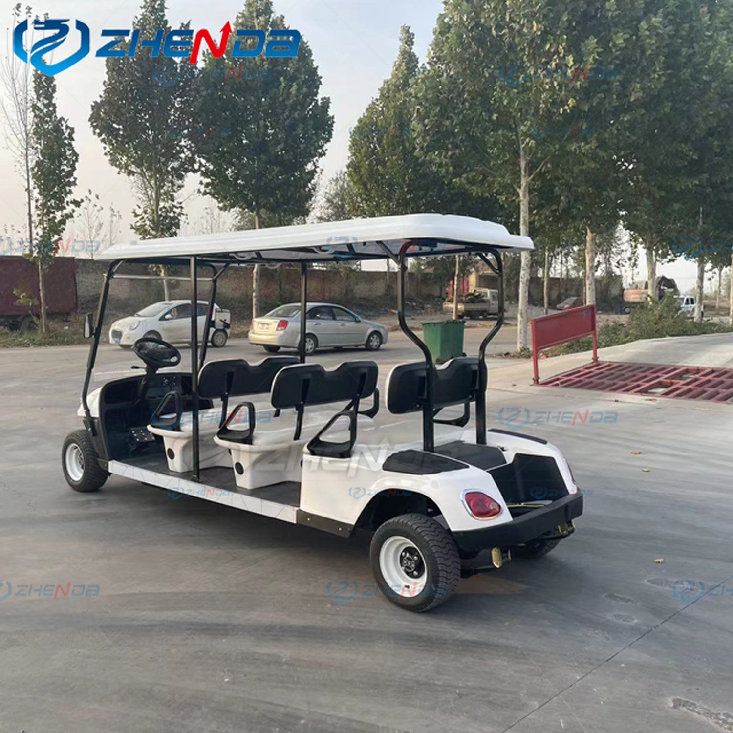 Custom Simple Elegant Electric Golf Cart Four Wheel Hotel Scenic Spot Tourist Shuttle Bus With CE Certificate