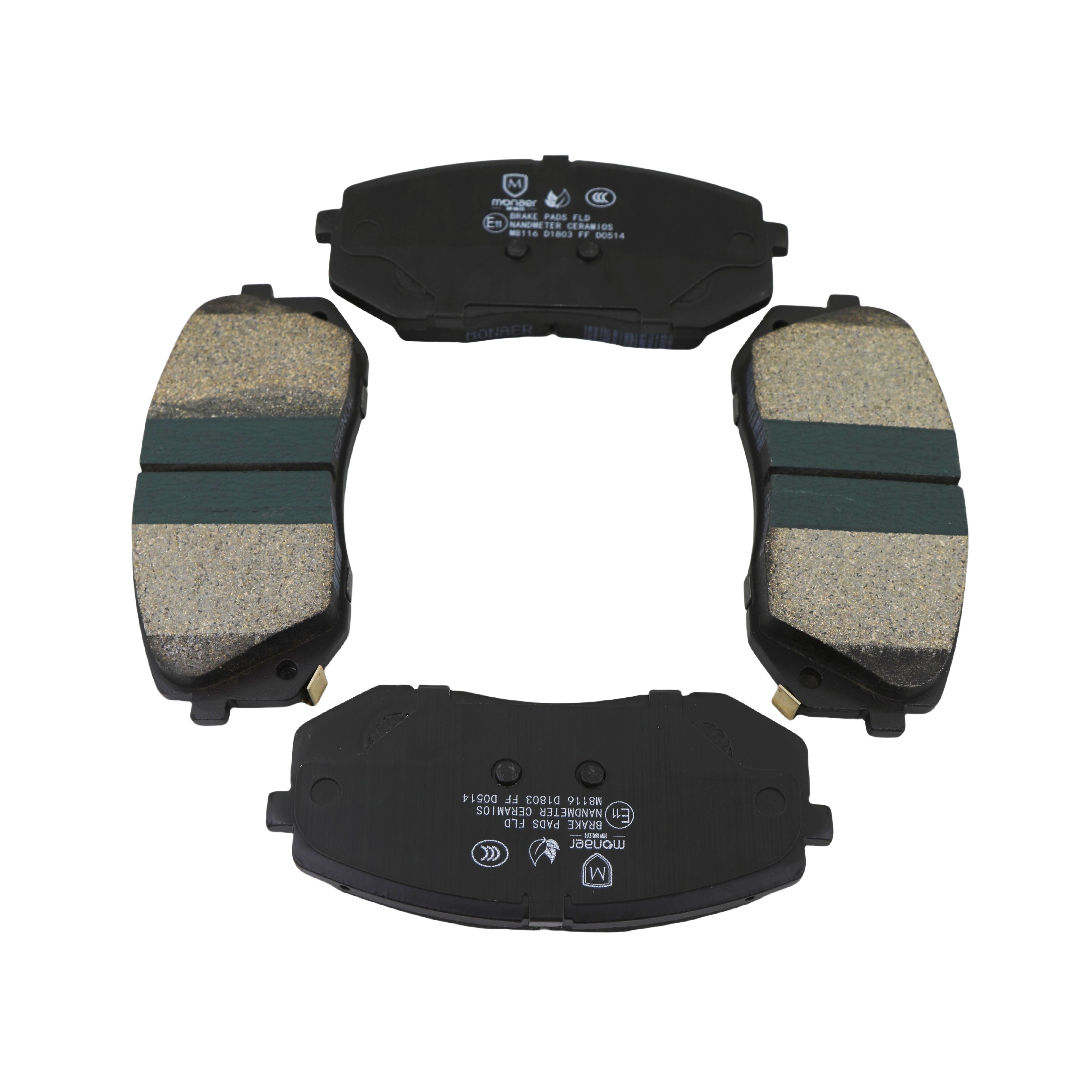 PN0052 PN0578 Monaer High Performance Brake Pads D1803 Ceramic Front Brake Pad for Hyundai