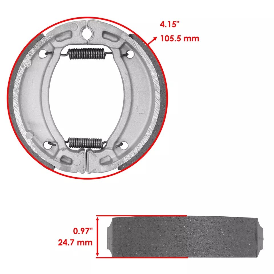 Rear Brake Shoes for Yamaha TTR125 TT-R125L TT-R125LE TT-R125LW TT-R125LWE 00-12
