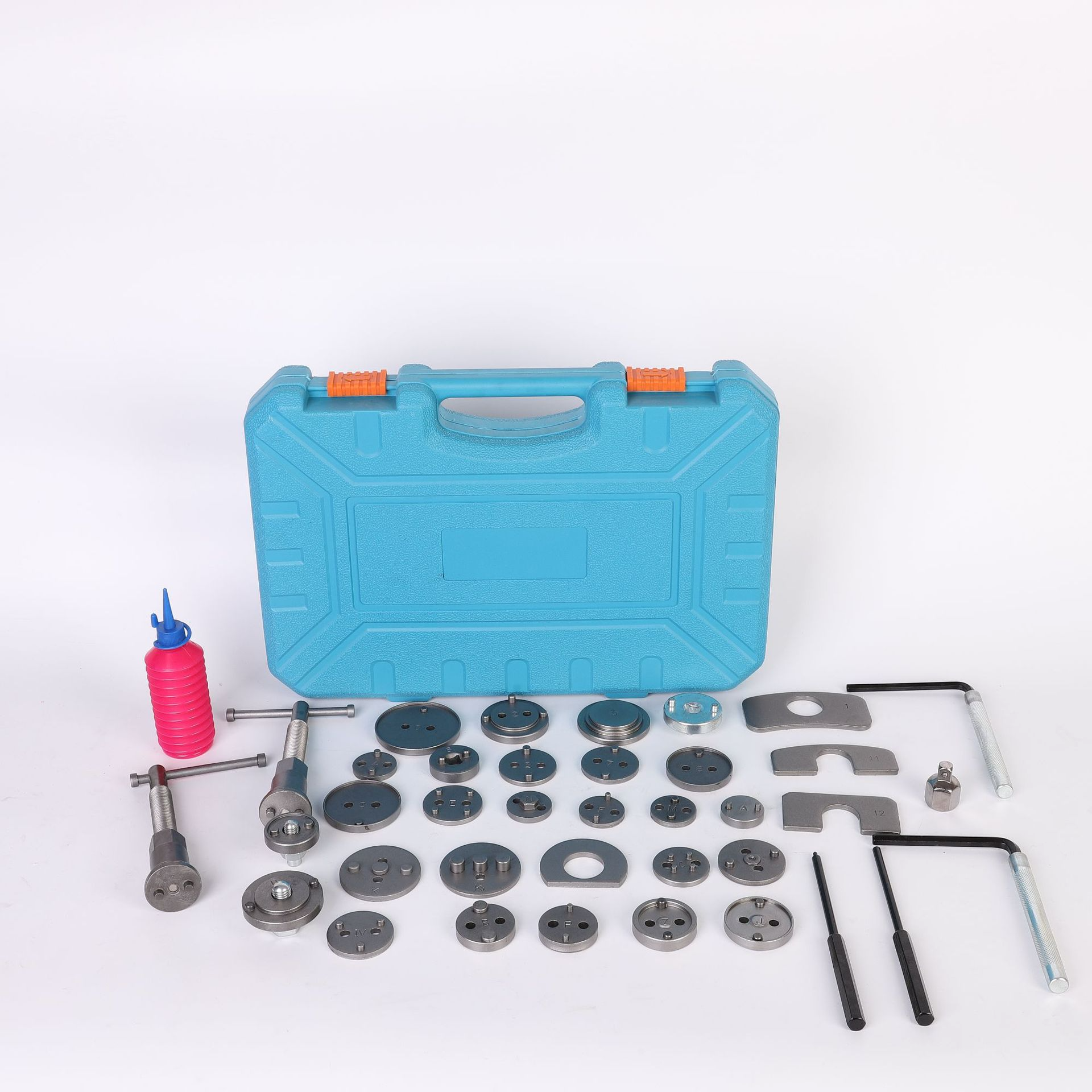 Universal 35 Pcs Disc Compressor Tool Set Left and Right Hand Brake Piston Caliper Wind Back Kit for Vehicles