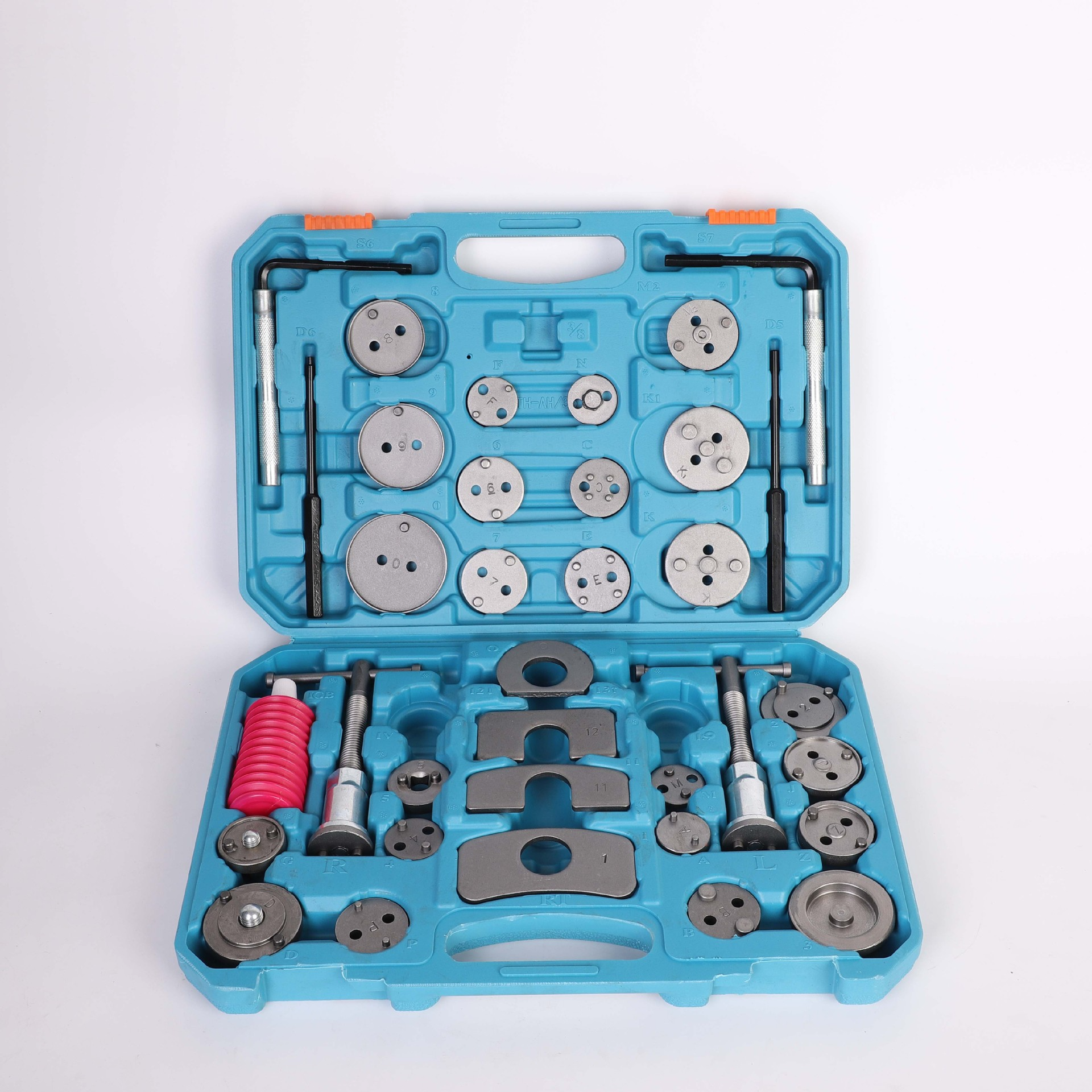 Universal 35 Pcs Disc Compressor Tool Set Left and Right Hand Brake Piston Caliper Wind Back Kit for Vehicles
