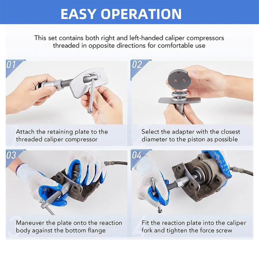 Professional Auto Repair 18pcs Disc Brake Piston Caliper Compressor Wind Back Rewind Tool Set