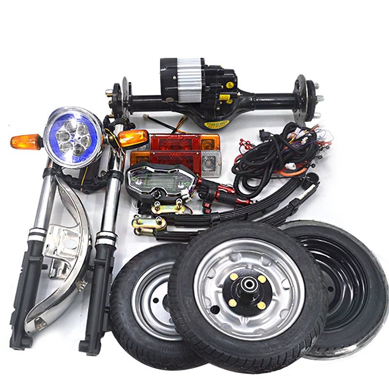Complete Set Electric Tricycle Accessories 60V 72V 1500W Electric Tricycle Drum Brake Rear Axle Assembly