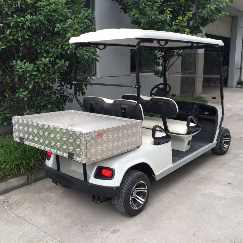 2 Seat Motorized Electric Utility Golf Cart with Long Cargo Box