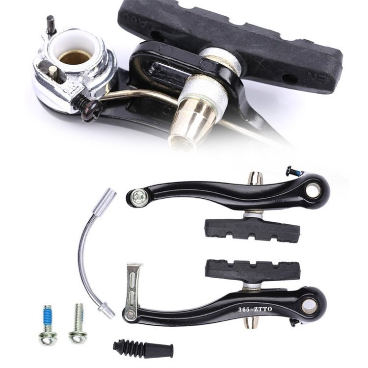Bike Linear Pull V Brake Caliper Set with Brake Pads for MTB Mountain Bicycle BMX Cruiser