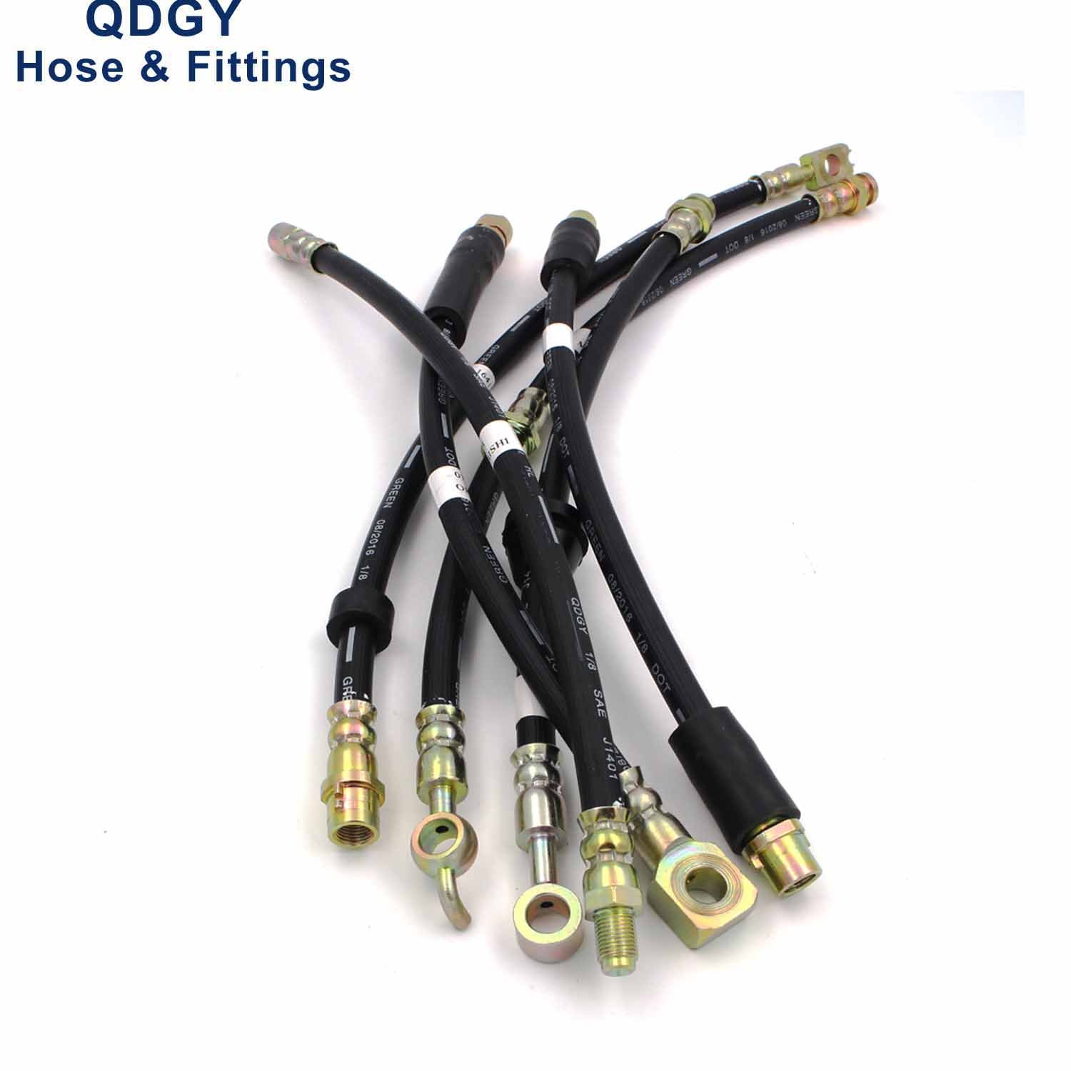 DOT Fmvss106 Brake System High Pressure Car Auto Parts Flexible Hose Front Rear Hydraulic Automotive Rubber Brake Fuel Pipe Hose