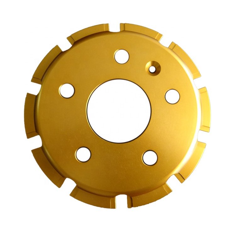 Customized 2 Piece Disc Brake Rotor Gold Black Silver 6061 7075 Aluminum Centre Hat Bell for Brake Ring