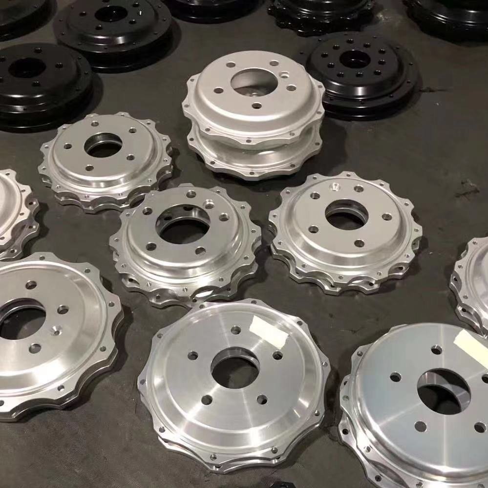 Customized 2 Piece Disc Brake Rotor Gold Black Silver 6061 7075 Aluminum Centre Hat Bell for Brake Ring