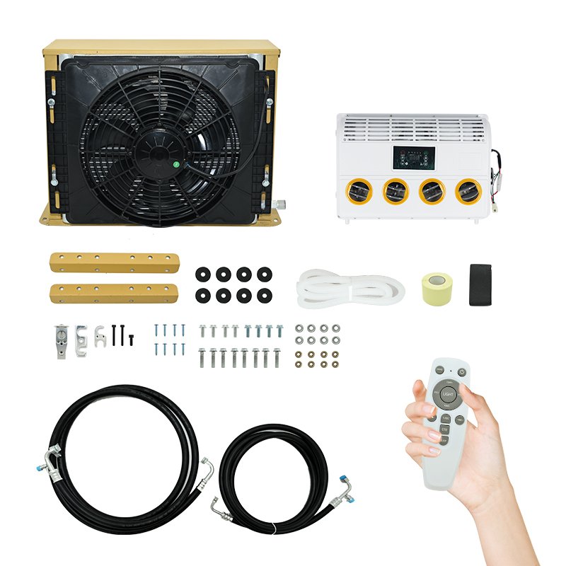 12 Volt Split Truck Parking Air Conditioner Semi Battery Powered Electric AC Apu Unit for Semi Truck air Conditioner