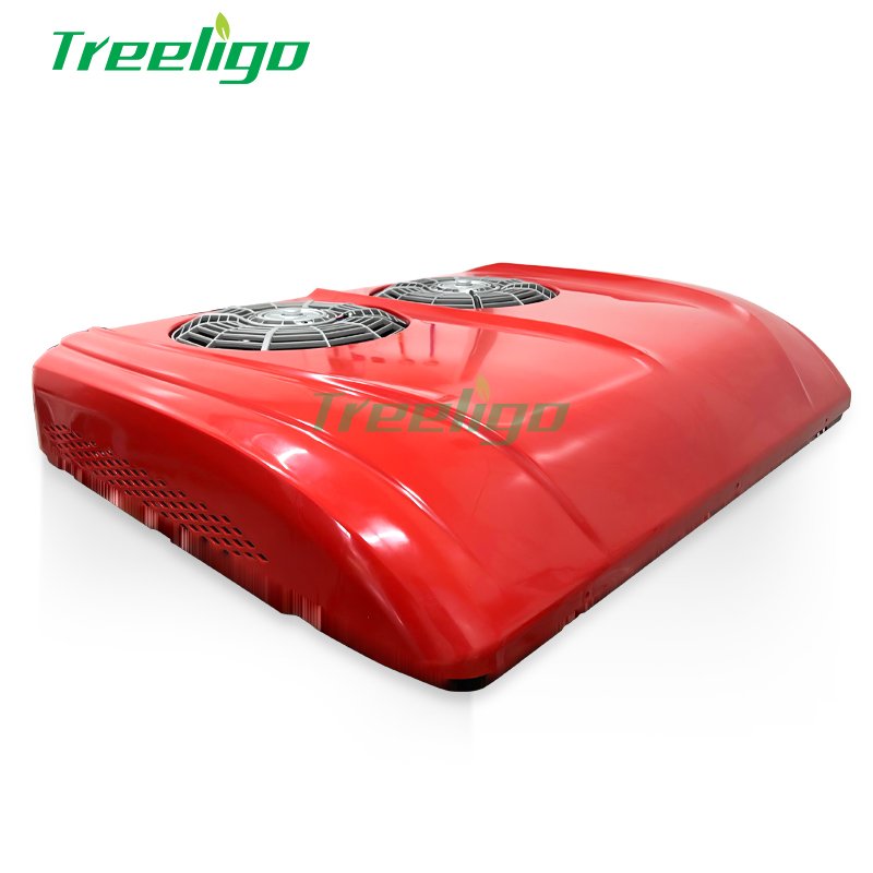 Universal 12v Ac Conditioner Double Fan Compressor Electric Parking 24v air Conditioning for Bus Truck Caravan