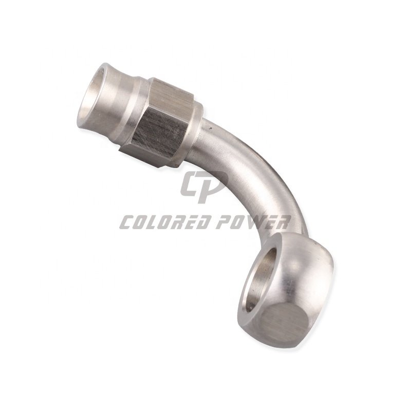 AN3 Stainless Steel Reusable Auto Parts Female Brake Hose 90 Degree Banjo Eye Brake Hose Fitting