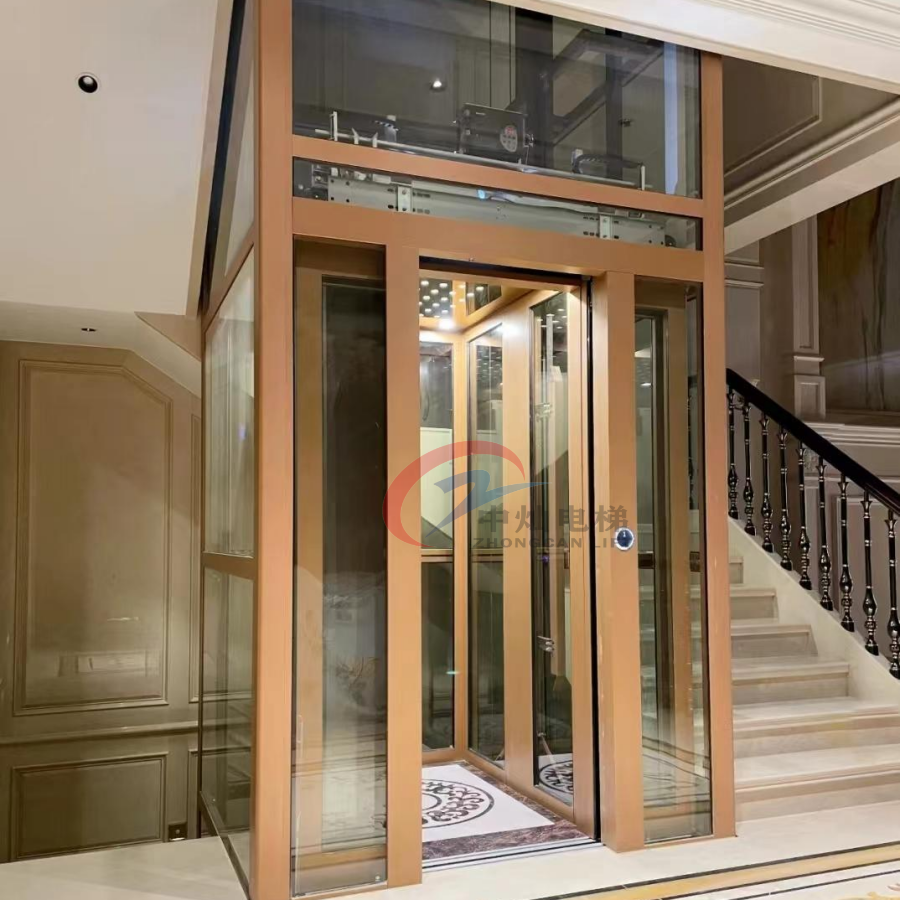 Luxury 1-6persons Home Elevator Lift / Small Residential Villa House Lifts with Low Cost