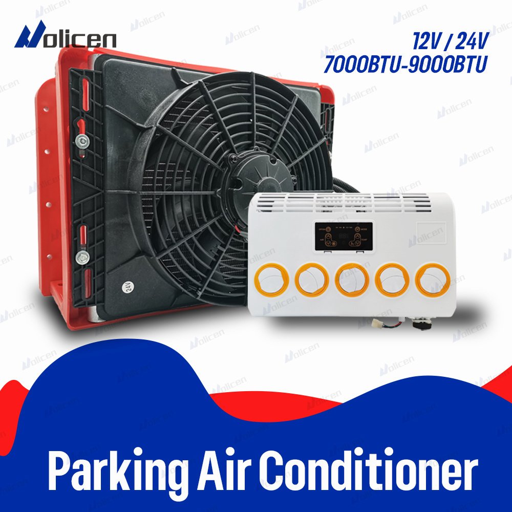 24v/12v Battery Powered Integrated Electric Truck Parking Cooler, Roof Mount 12v 24v Air Conditioner for Rv Campers Caravans